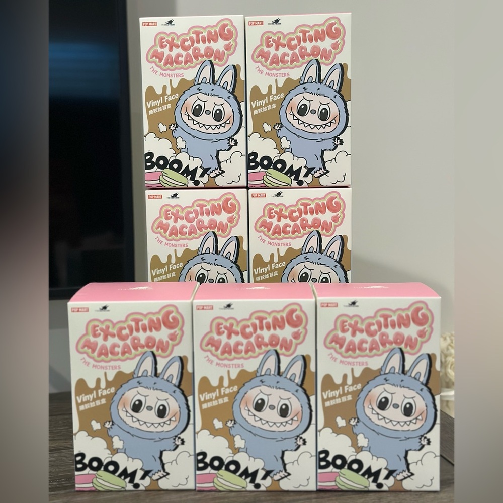 AUTHENTIC POP MART THE MONSTER EXCITING MACARON LABUBU VINYL FACE